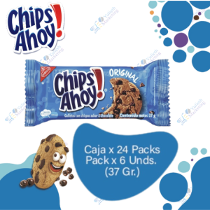 Nabisco Chips Ahoy Galletas Dulces Chispas Chocolate Caja E 24X6X37g