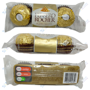 Ferrero Rocher Chocolate Bombón Leche y Avellana Packx3u 37