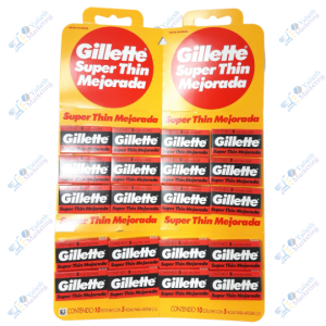 Gillette Hojas para Afeitar Super Thin Mejorada Kit x 20 Pack x 5 u