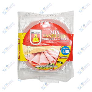 La Castilla Mix Sanduche Mortadela y Queso Packx5u 180 gr