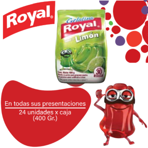 Royal Gelatina en Polvo Limón Caja 24x400g