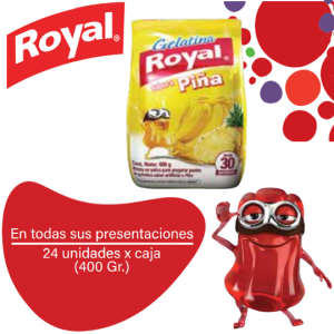 Royal Gelatina en Polvo Piña Caja 24x400g