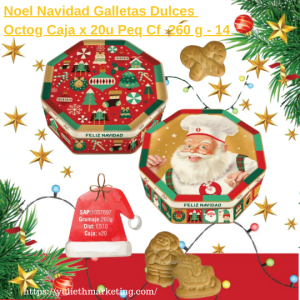 Noel Navidad Galletas Dulces Octog Caja x 20u Peq Cf 260 g-14