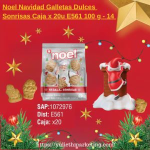 Noel Navidad Galletas Dulces Sonrisas Caja x 20u E561 100 g - 14