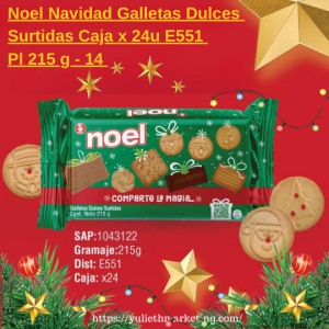 Noel Navidad Galletas Dulces Surtidas Caja x 24u E551 Pl 215g-14